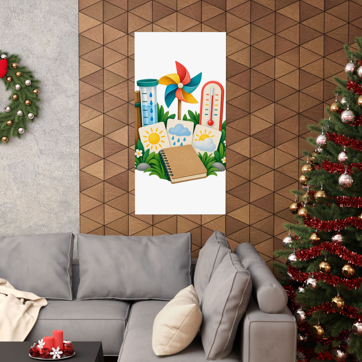 Colorful Backyard Weather Watching Kit Poster