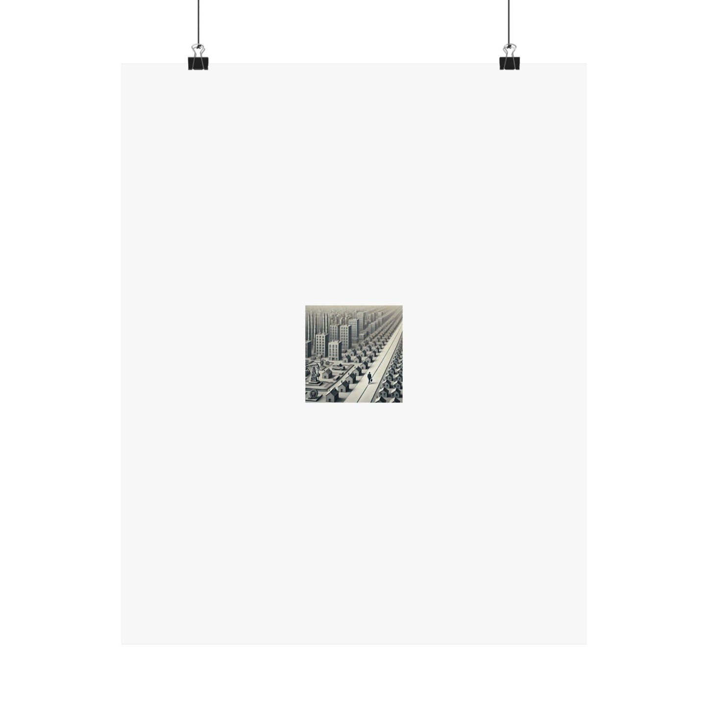 Monochrome Urban Factory Cityscape Poster Industrial Wall Art Gift