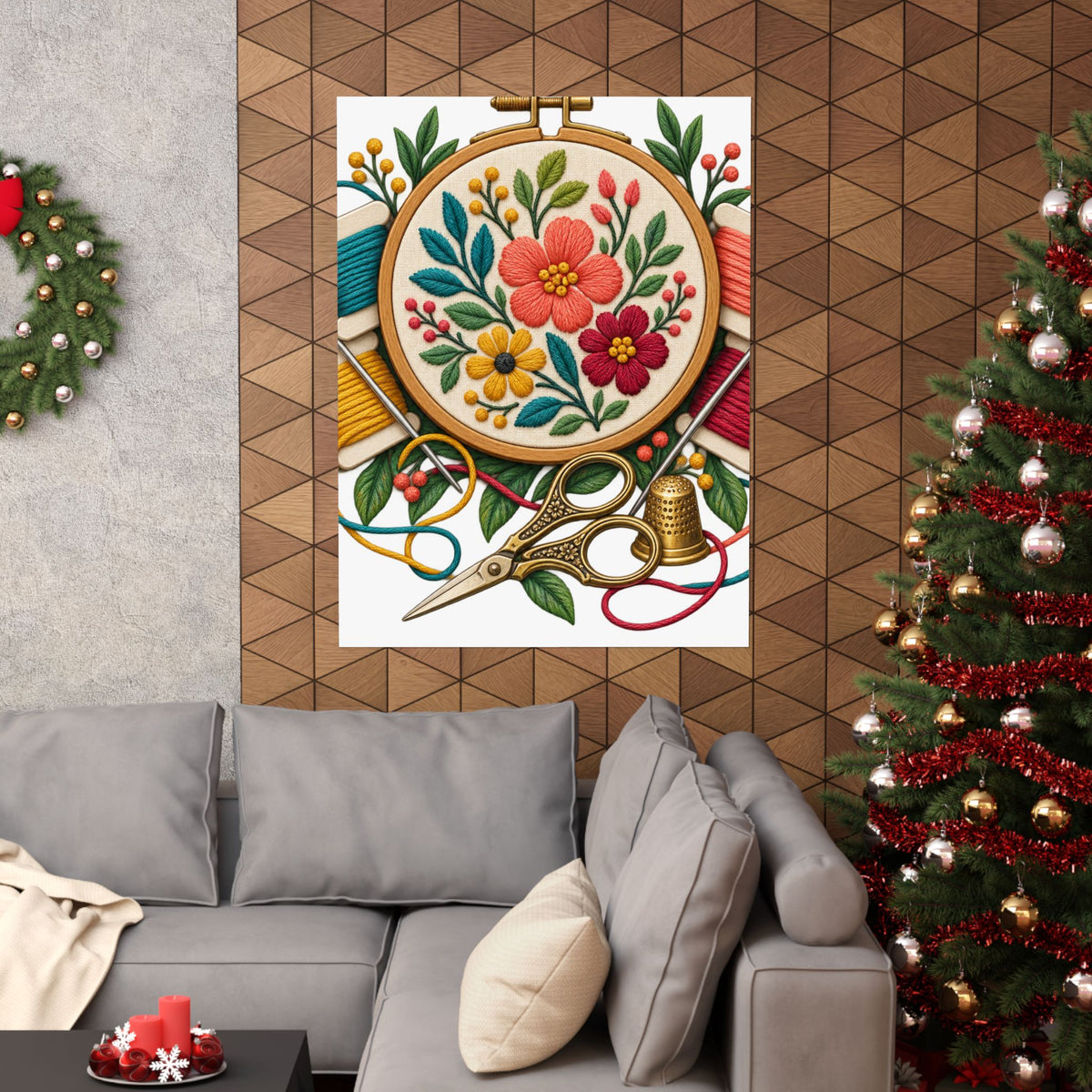 Botanical Embroidery Workshop Poster
