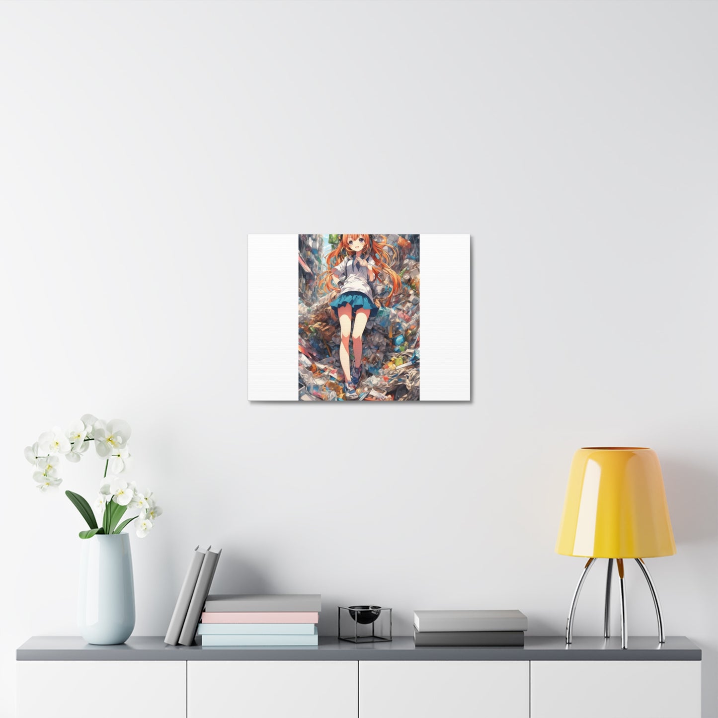 Recycling Rescue Anime Heroine Eco Street Art Canvas