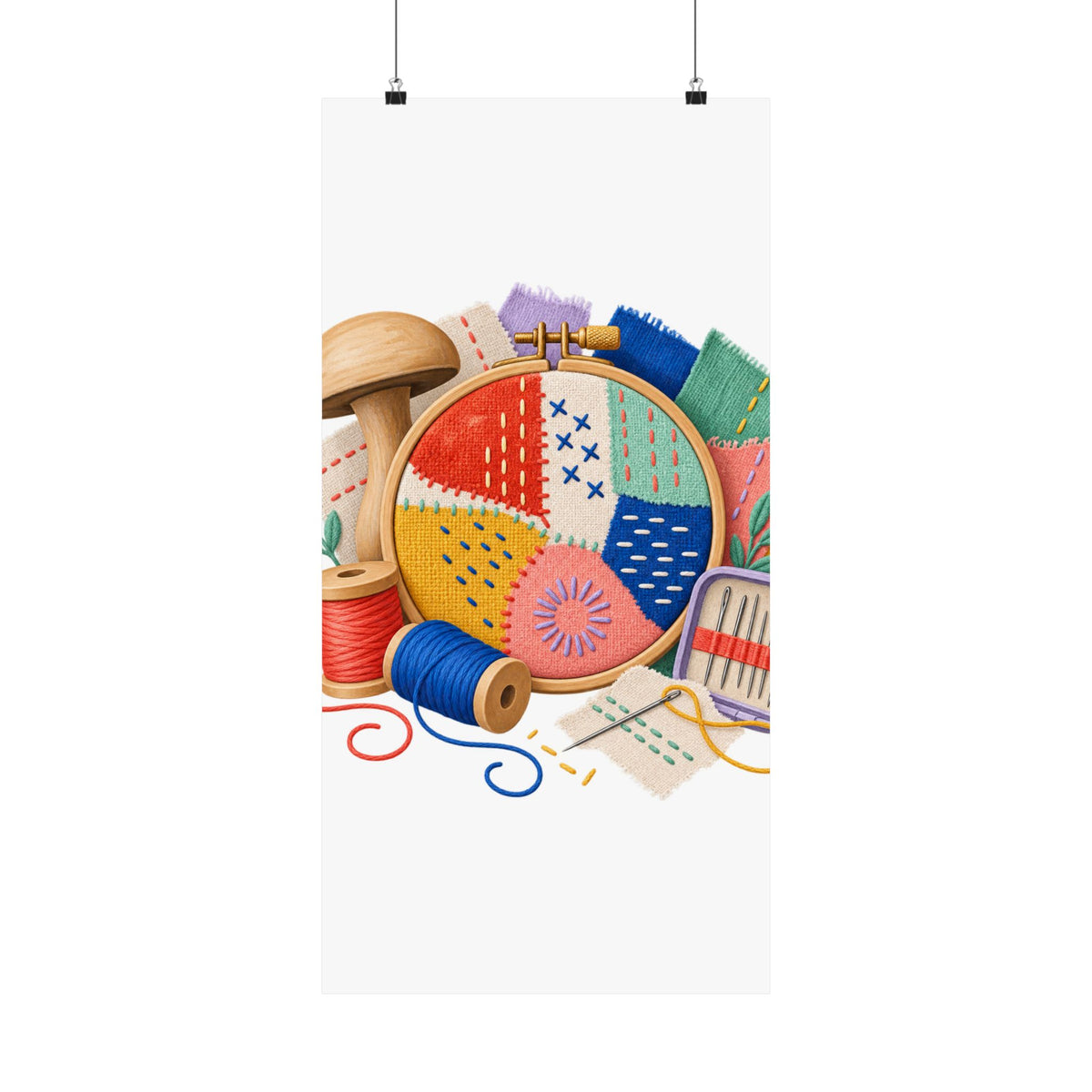 Colorful Visible Mending Workshop Poster