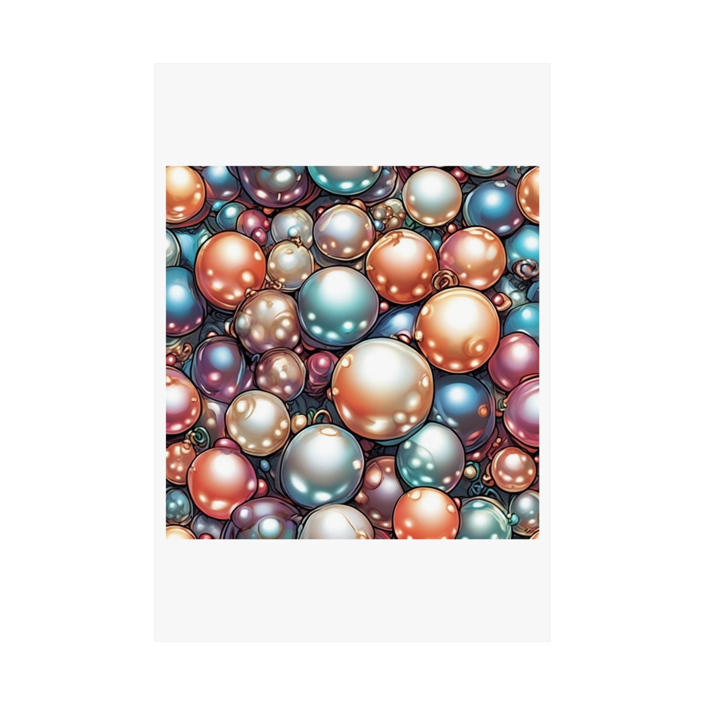 Glossy Orb Marble Abstract Gift Art Poster