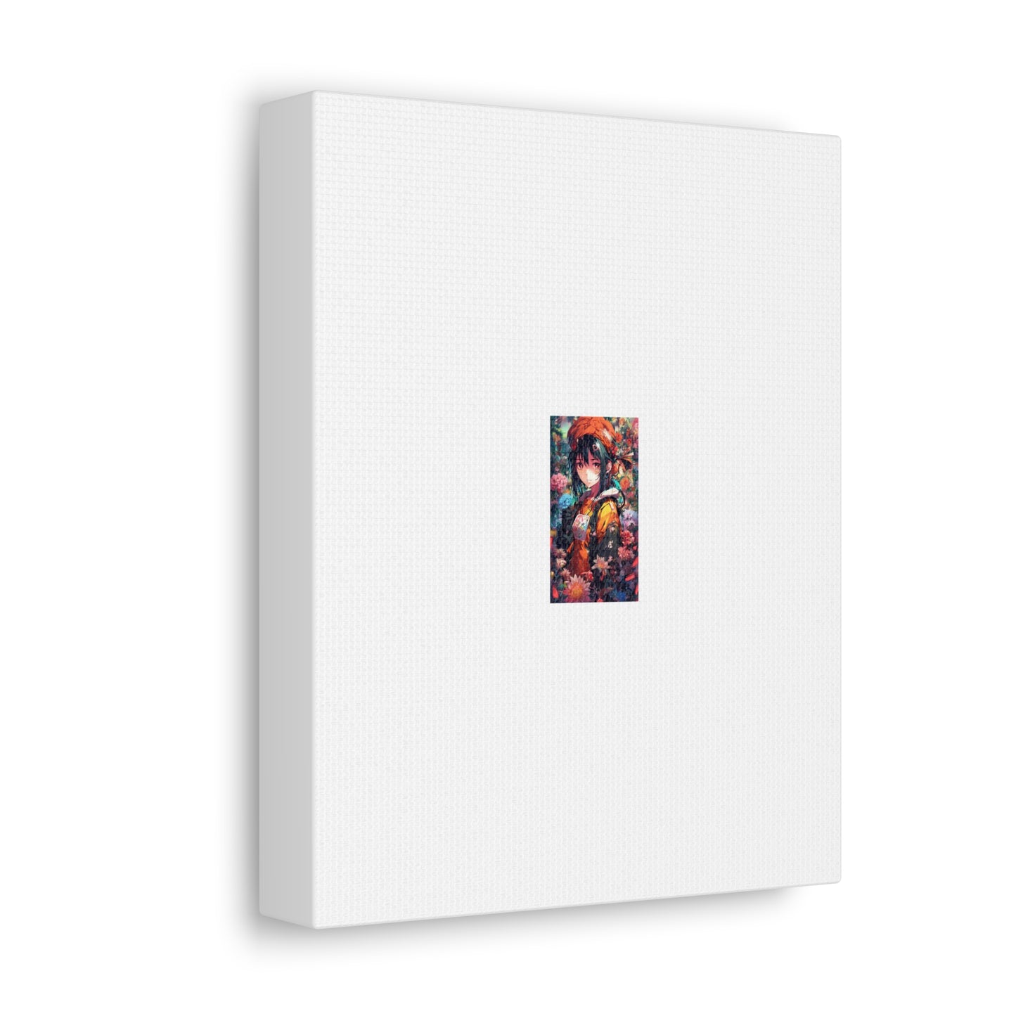 Anime Floral Forest Heroine Portrait Flower Canvas Wall Art