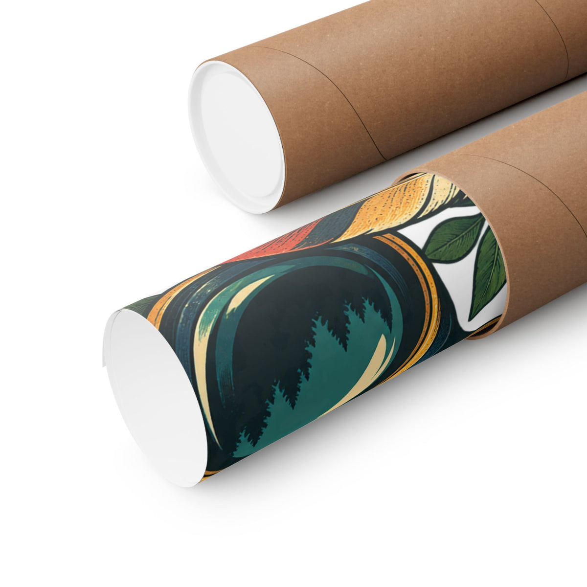 Retro Binoculars and Botanical Birdwatching Art Poster