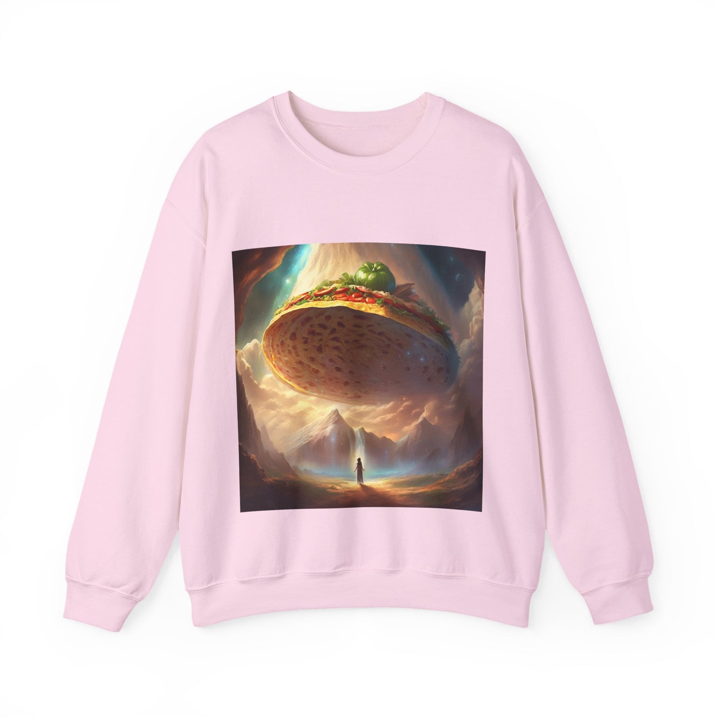 Cosmic Taco UFO Surreal Food Fantasy Art Sweatshirt