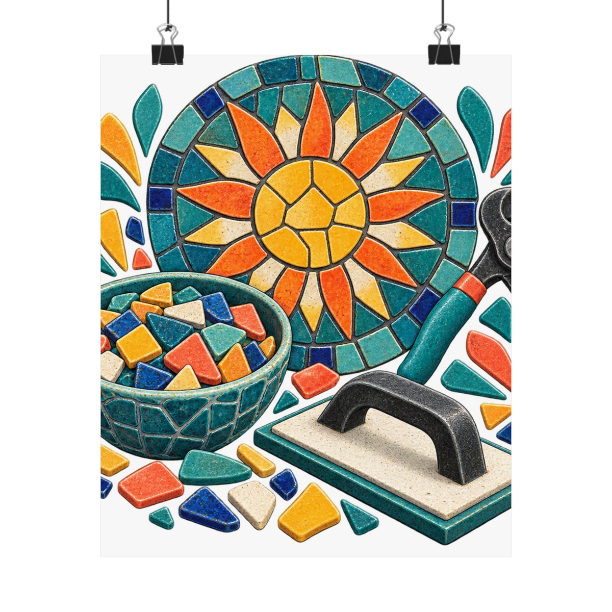 Sunburst Mosaic Making Workshop Poster