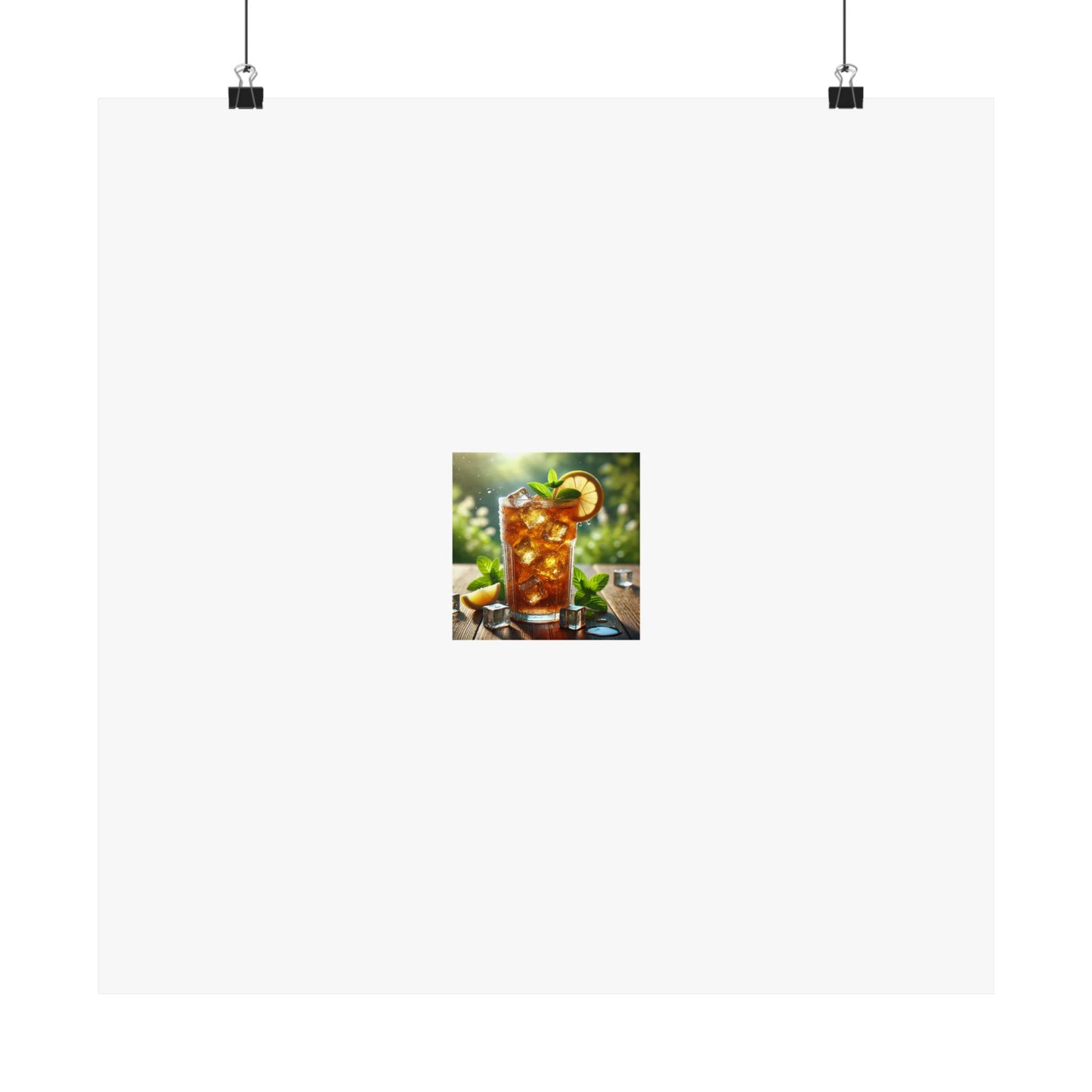 Sunlit Iced Tea Lemon Mint Kitchen Summer Drink Poster