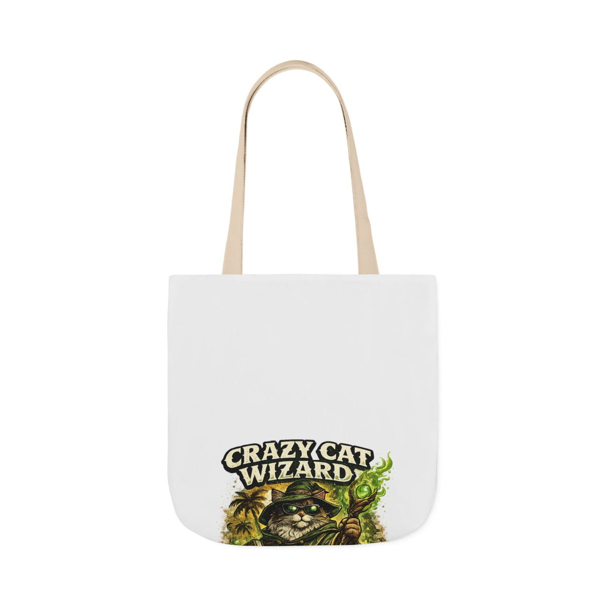 Crazy Cat Wizard Funny Fantasy Magic Tote Bag