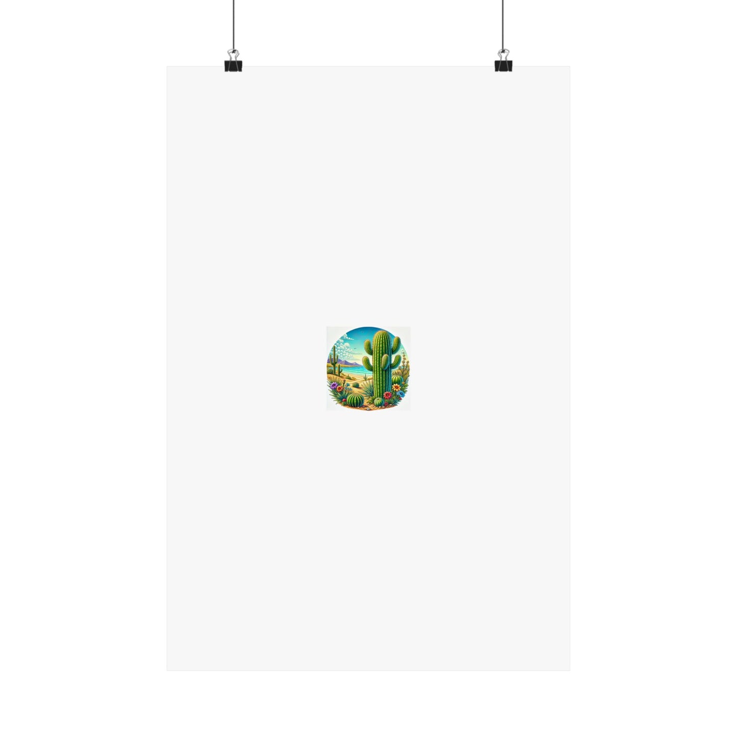 Desert Cactus Bloom Garden Poster Botanical Desert Wall Art Gift