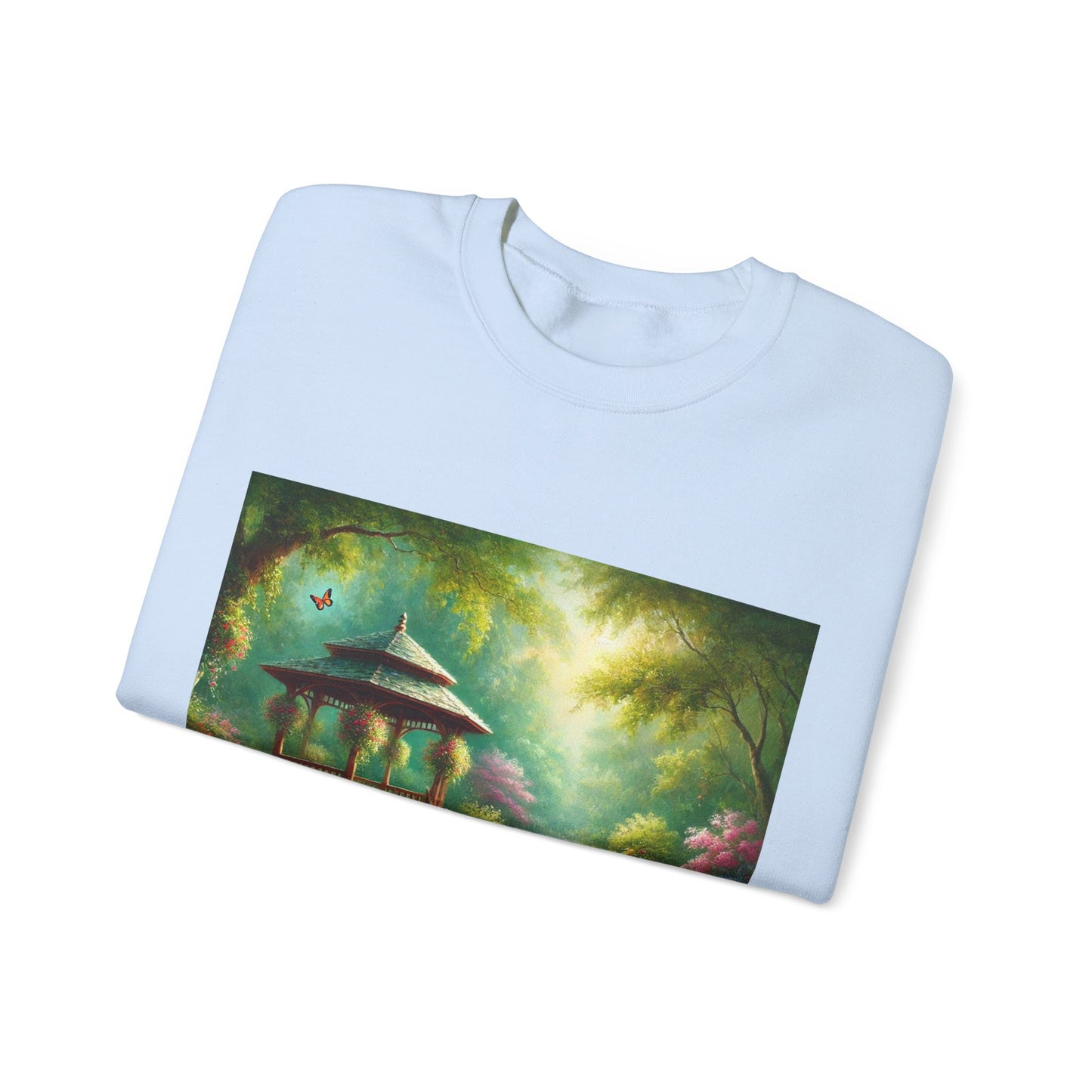 Spring Garden Gazebo Floral Landscape Sweatshirt