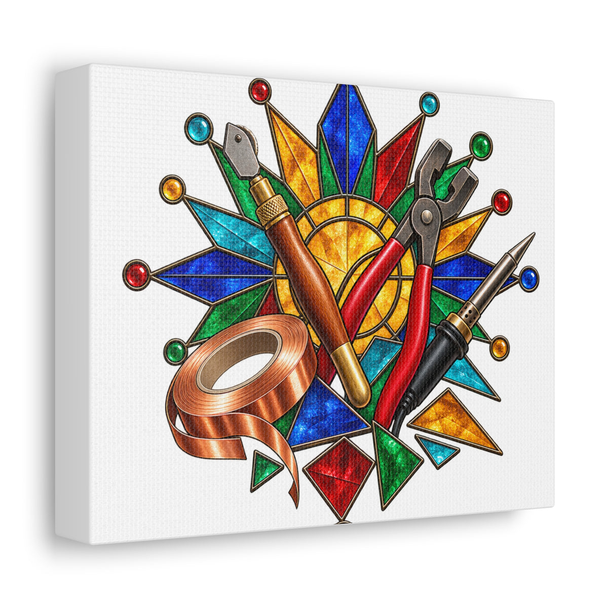 Stained Glass Workshop Tools Canvas