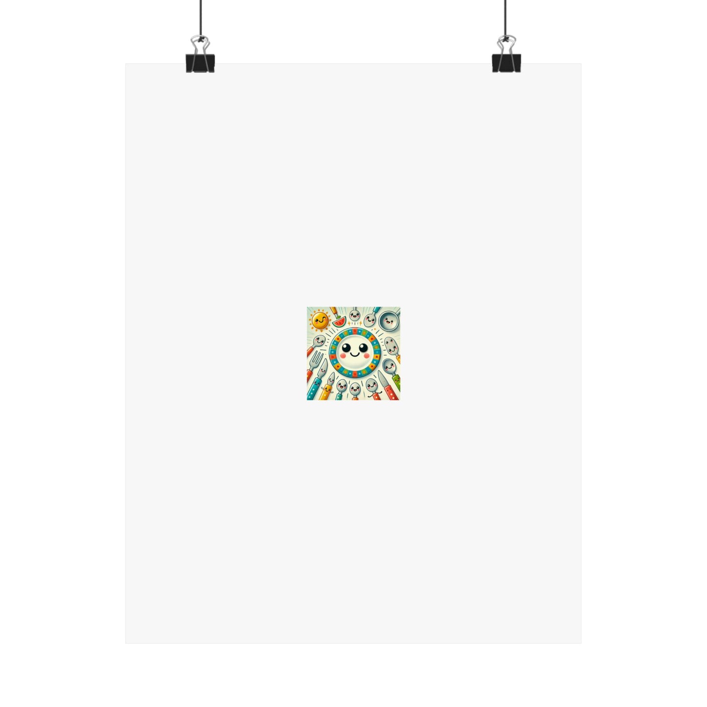 Happy Little Kitchen Club Kawaii Food Poster Kitchen Wall Art Decor