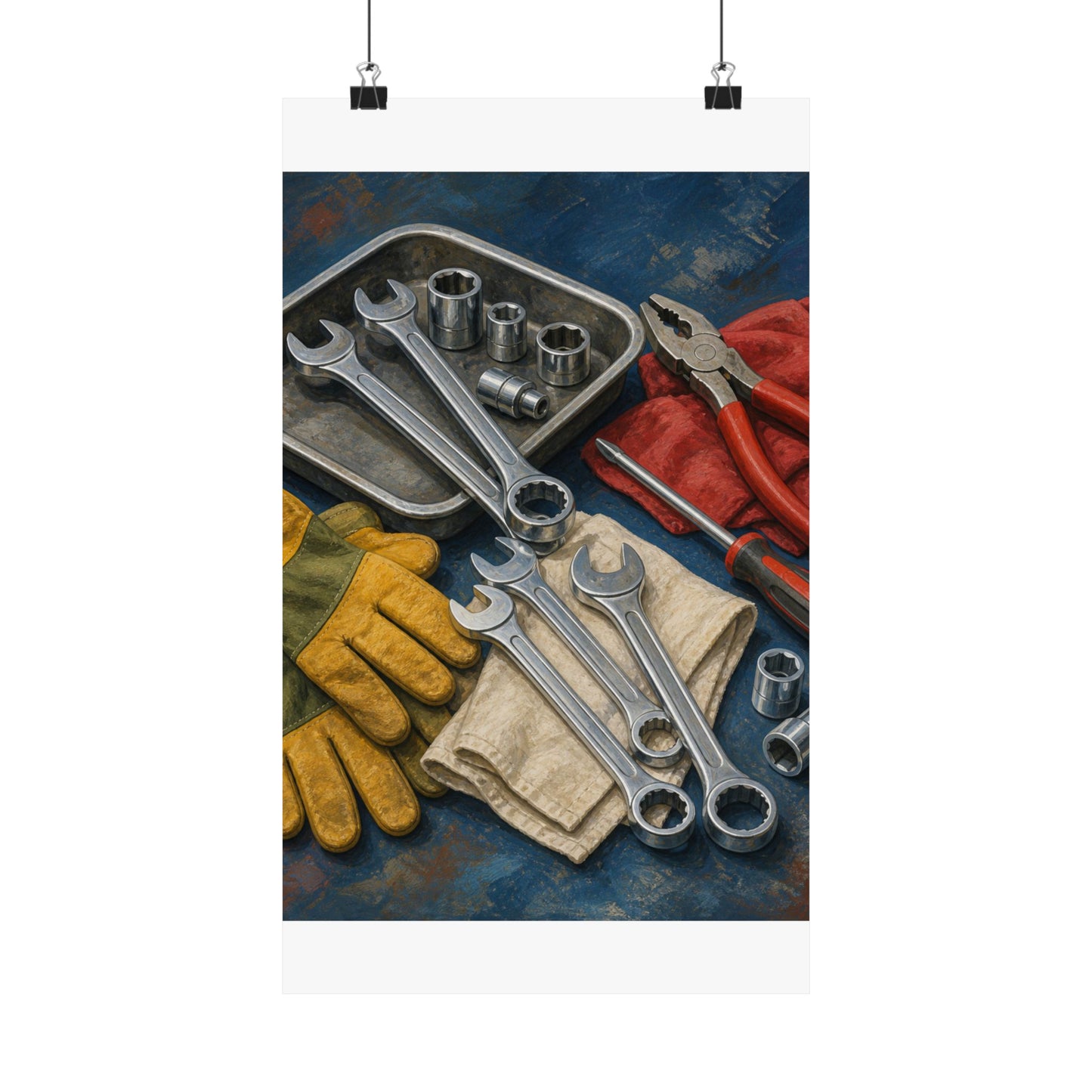 Classic Mechanic Hand Tools Art Poster