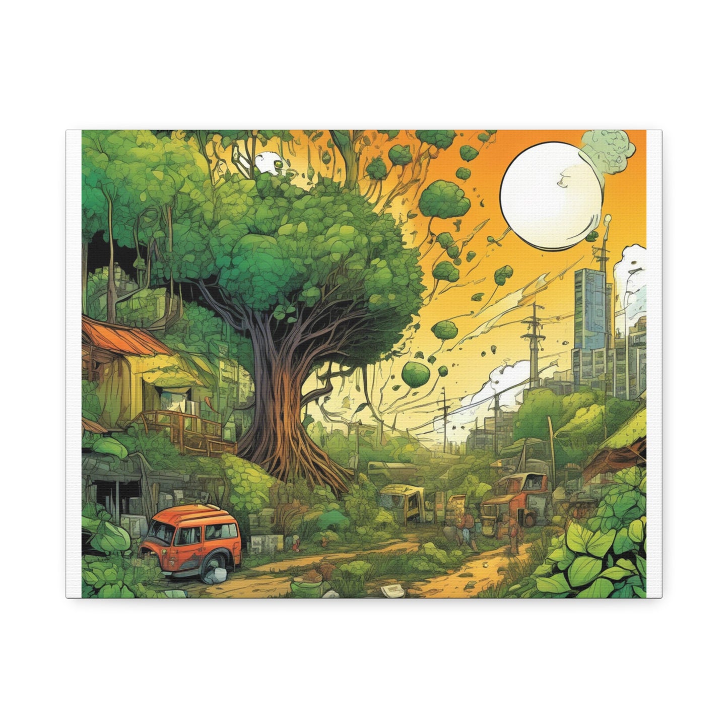 Cottage Road Landscape Nature Gift Art Canvas