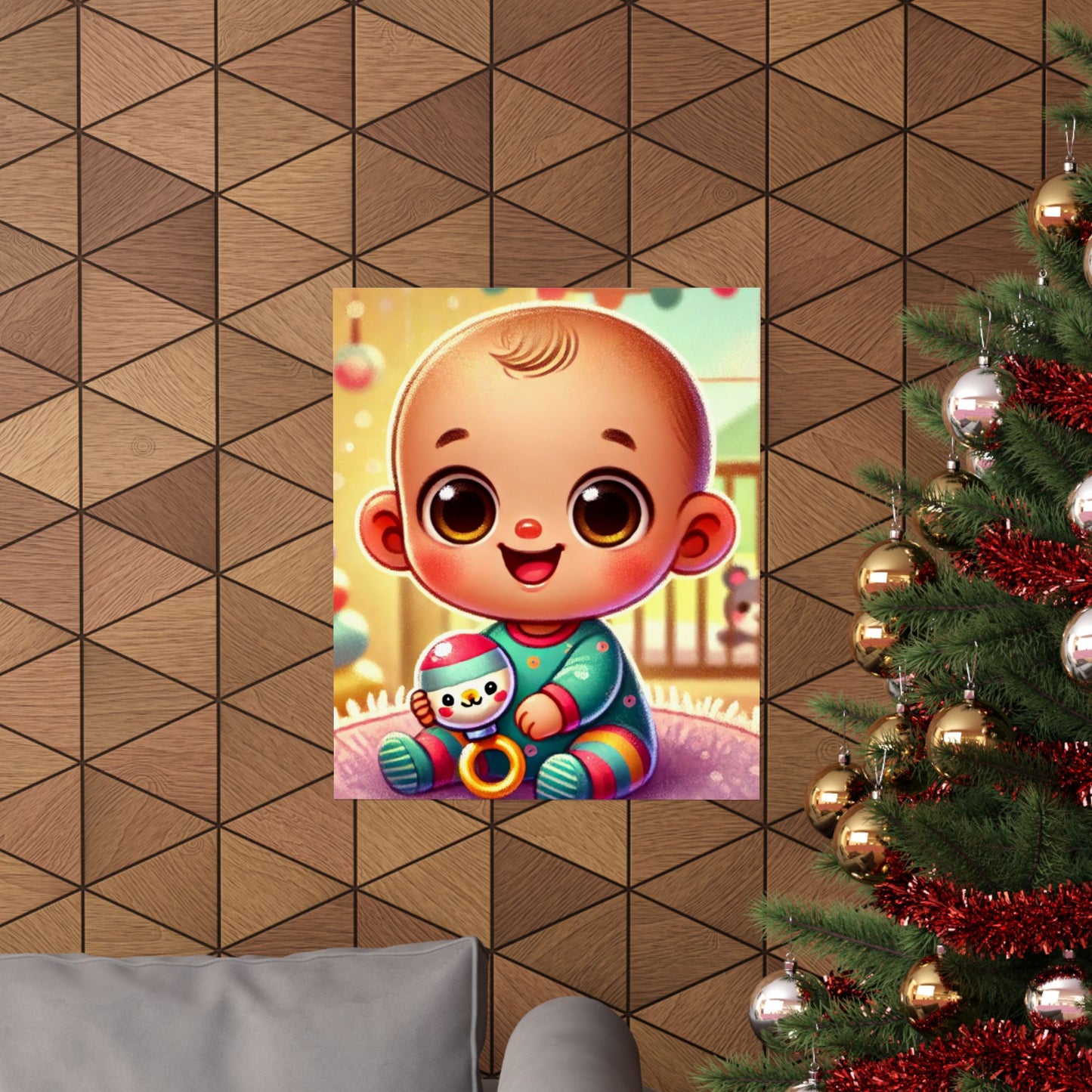Cheerful Baby Nursery Playroom Art Poster