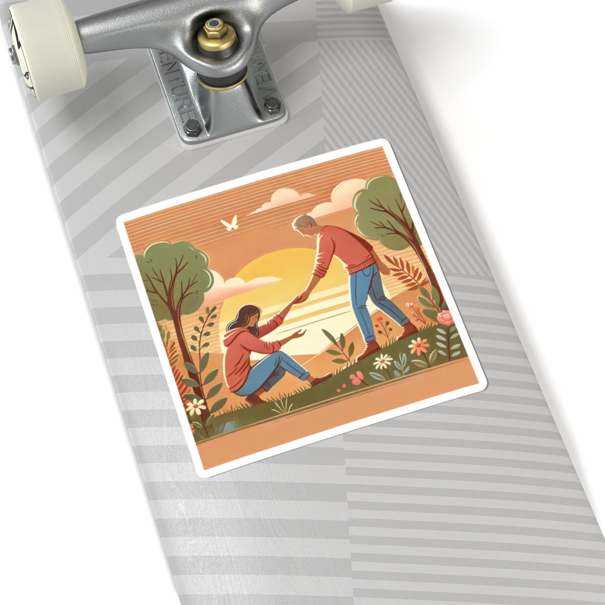Helping Hands Sunset Garden Sticker