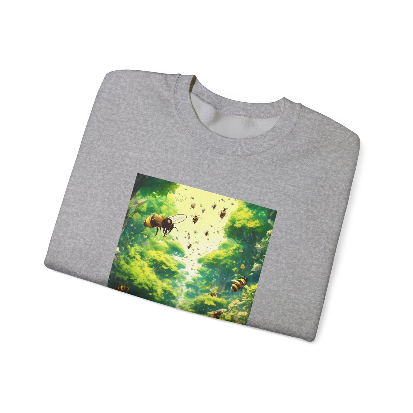 Bee Garden Explorer Anime Nature Art Sweatshirt