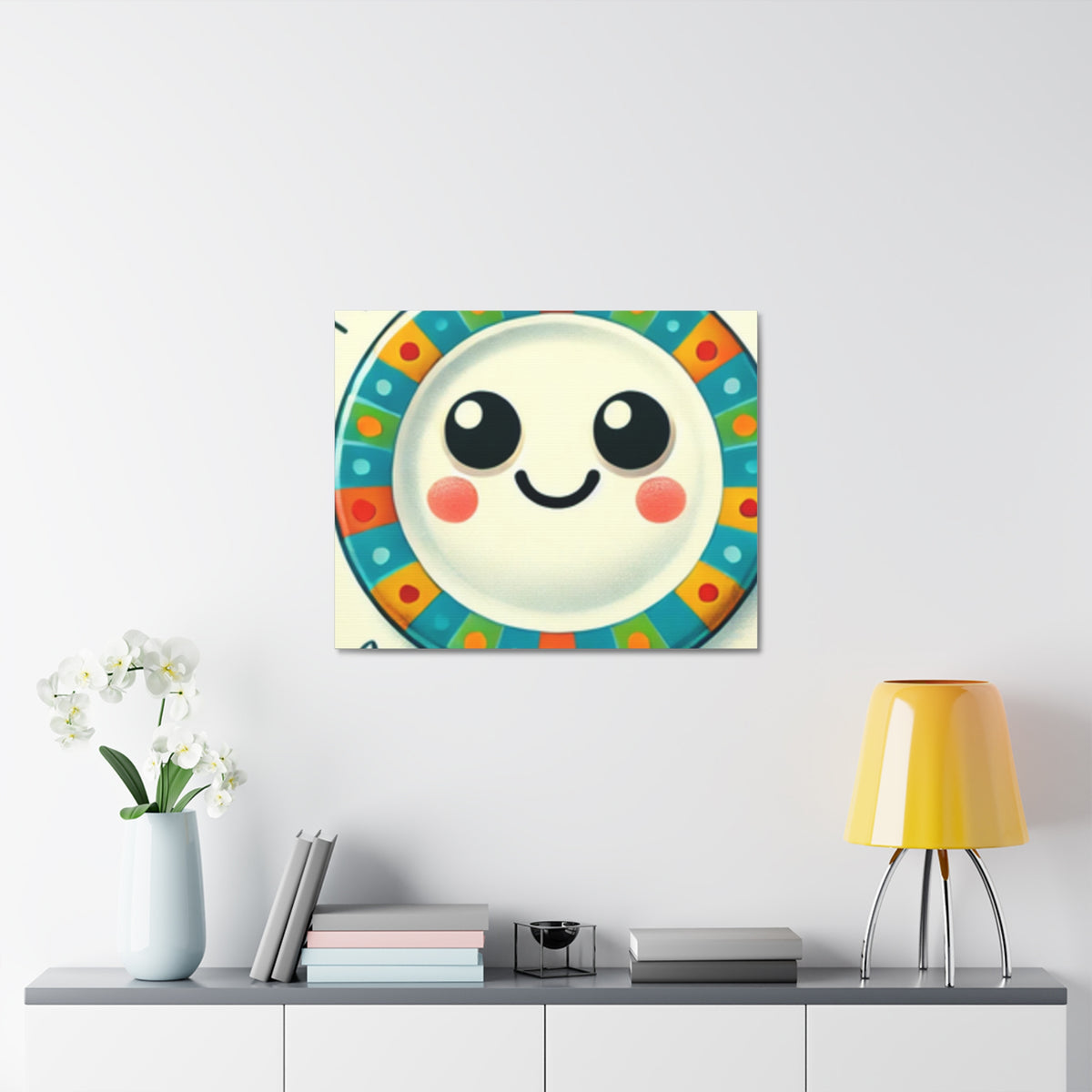 Happy Little Kitchen Club Kawaii Food Canvas Kitchen Wall Art Decor Gift
