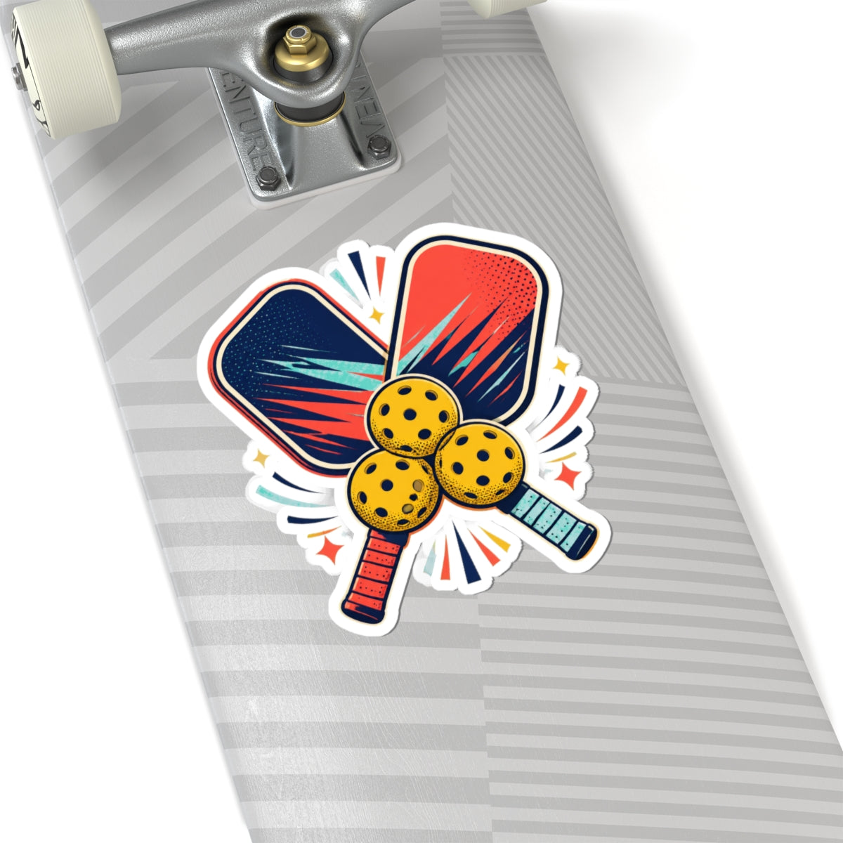 Retro Pickleball Paddles Recreational Sports Sticker