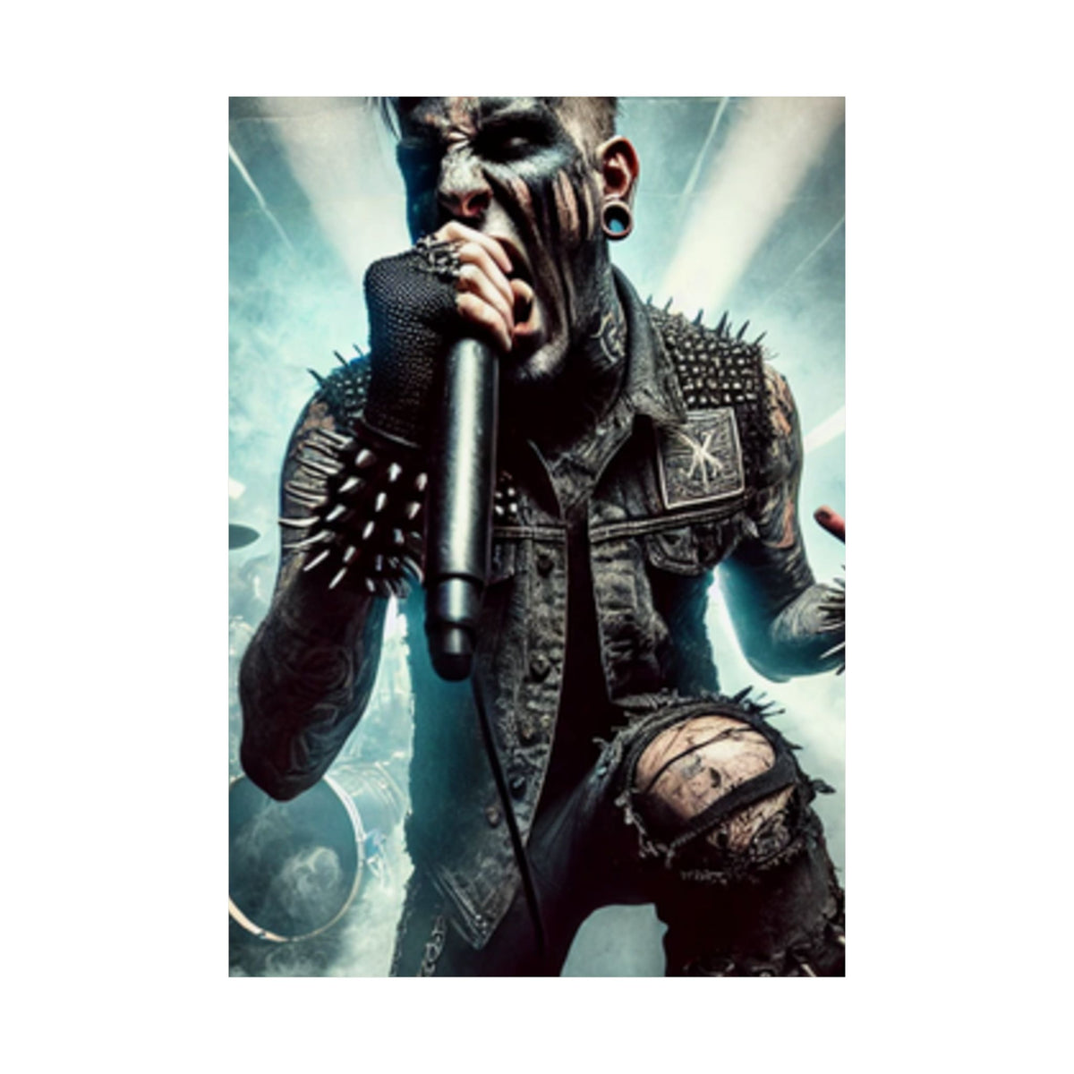 Punk Rock Vocalist Stage Energy Music Room Poster