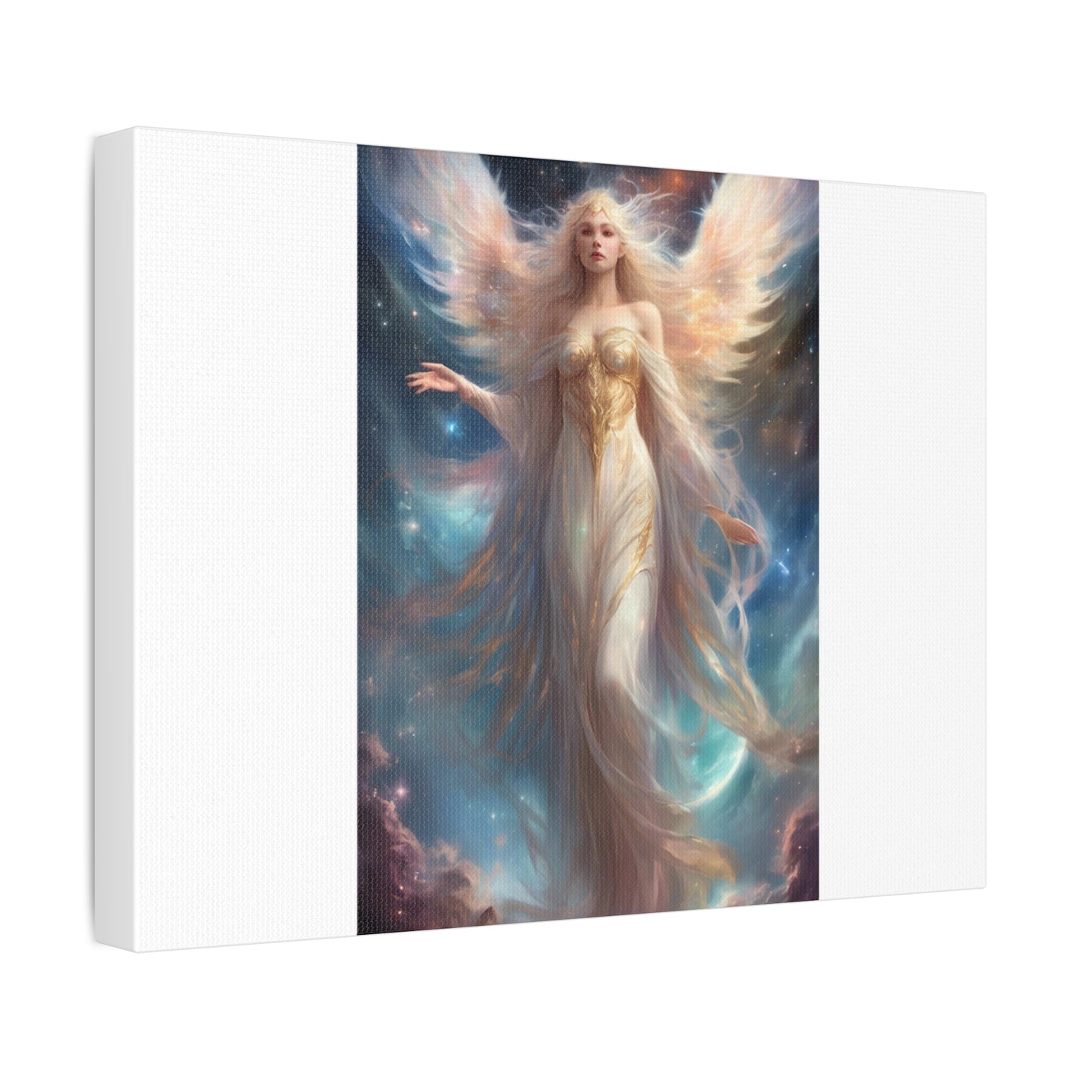 Celestial Winged Heroine Fantasy Portrait Canvas