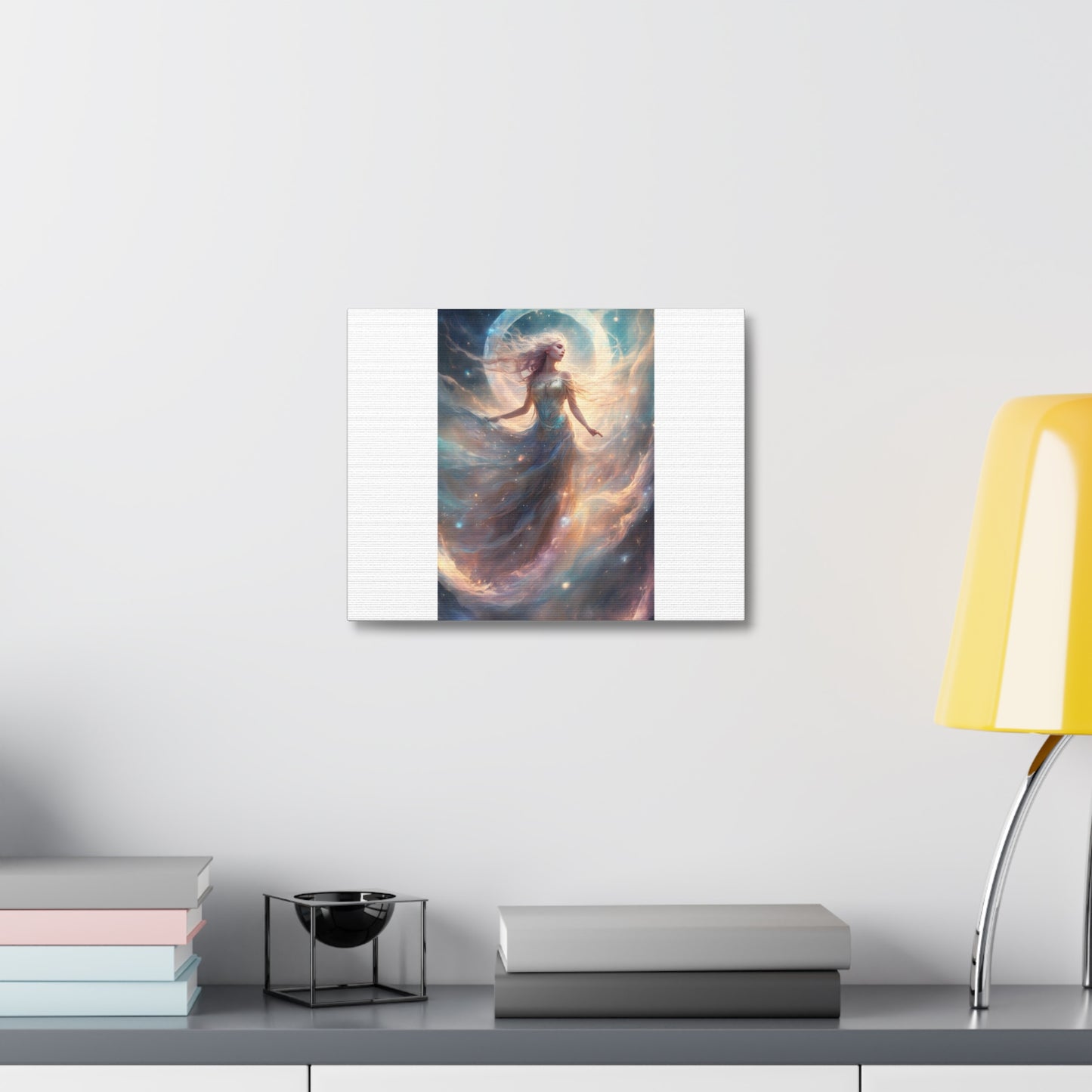 Moonlit Celestial Dancer Fantasy Portrait Canvas
