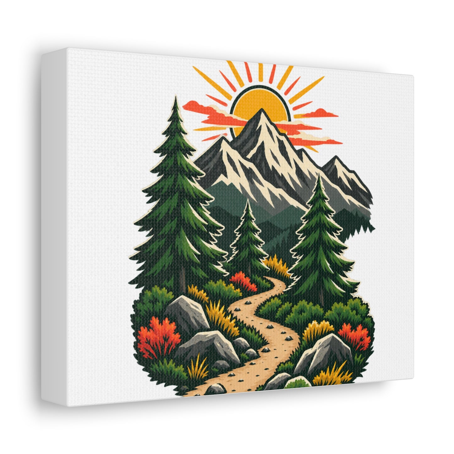 Sunrise Mountain Trail Outdoor Adventure Canvas Art