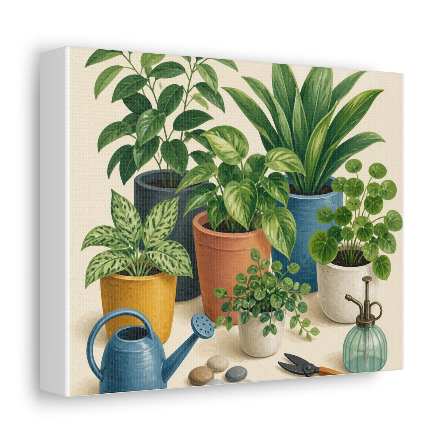 Calm Indoor Houseplant Collection Art Canvas Art