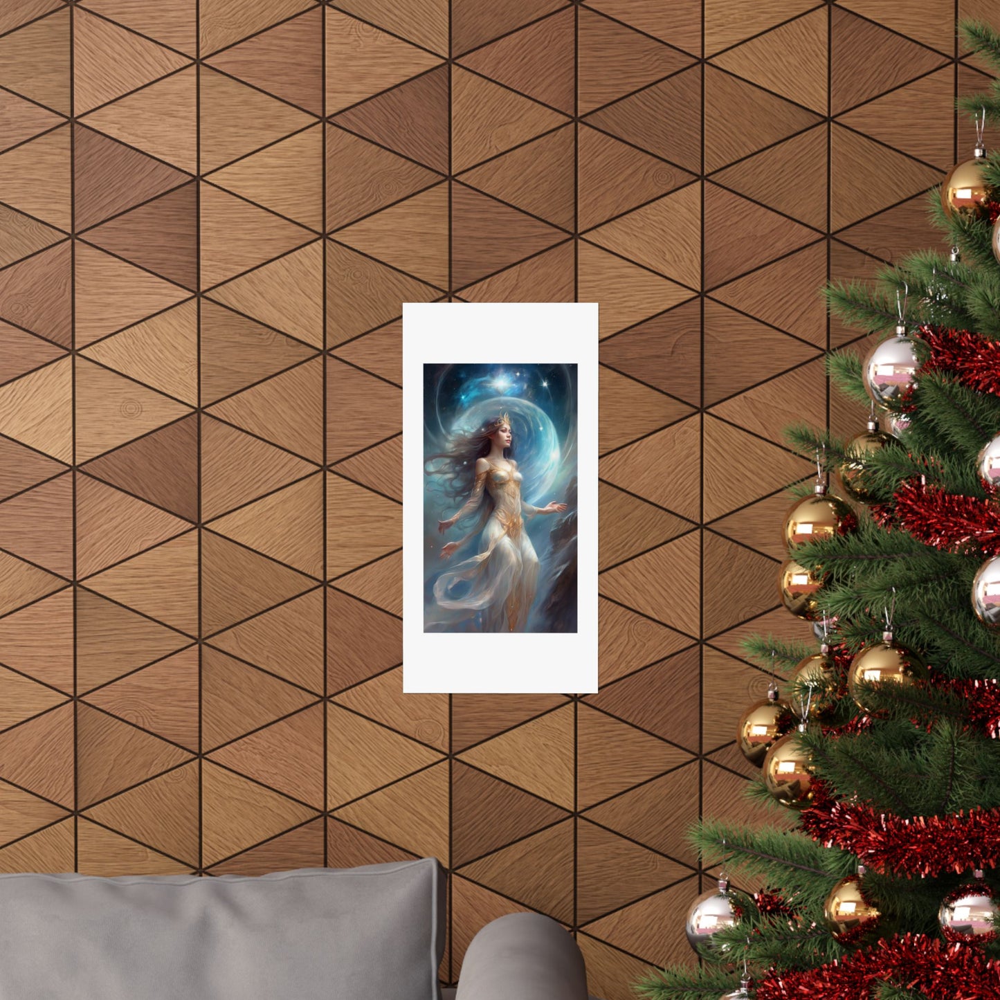 Lunar Celestial Queen Fantasy Portrait Poster
