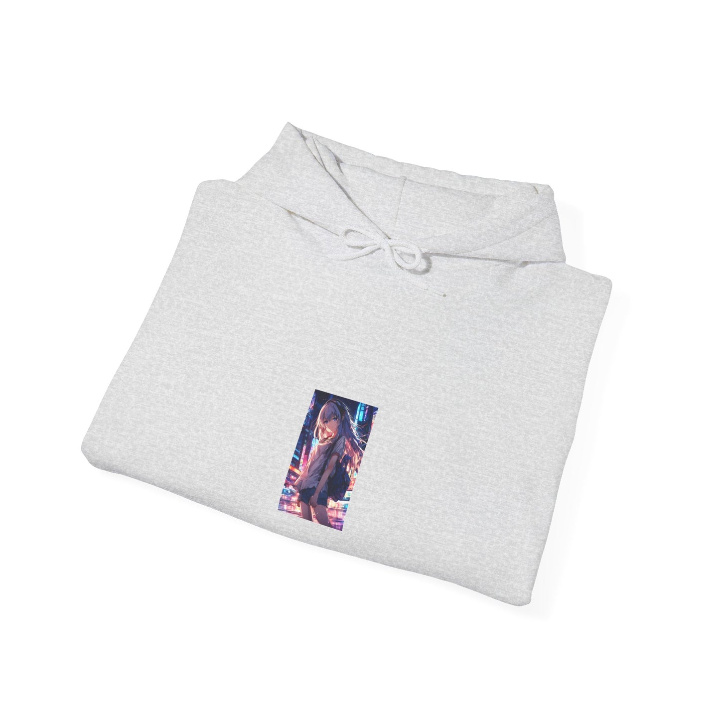 Anime City Night Heroine Portrait Cozy Hoodie