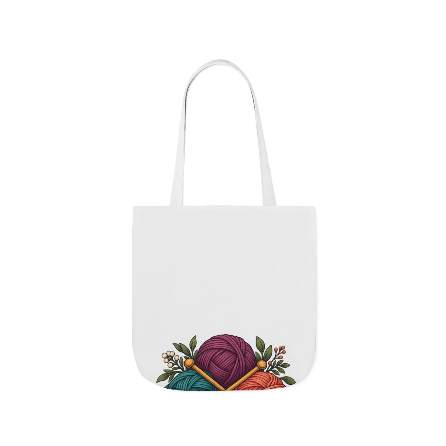 Retro Yarn and Knitting Botanical Art Tote Bag