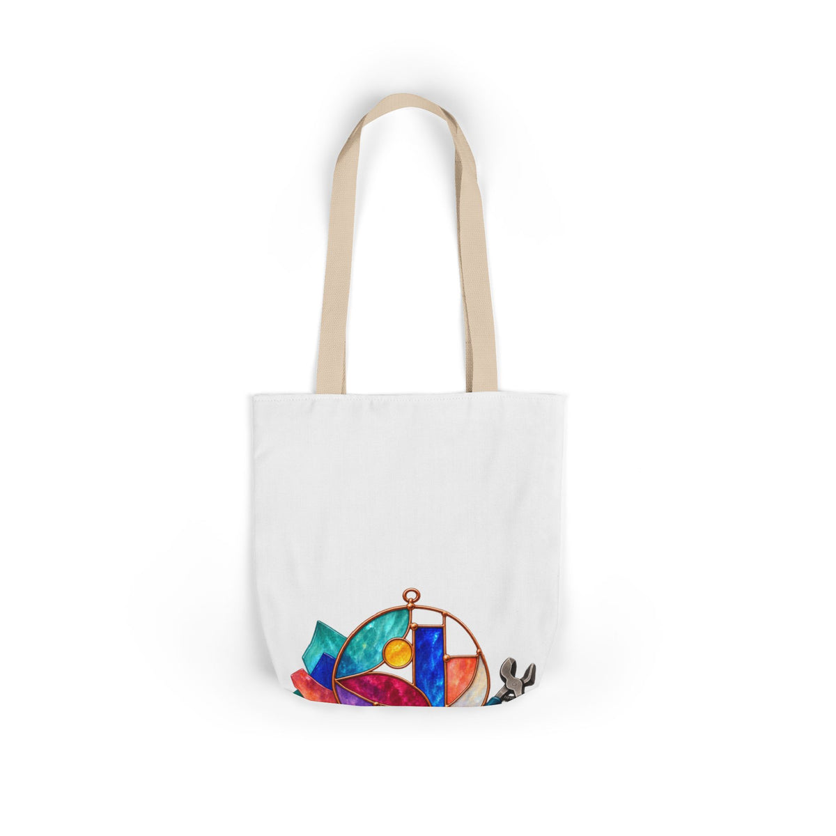Abstract Stained Glass Suncatcher Workshop Tote Bag