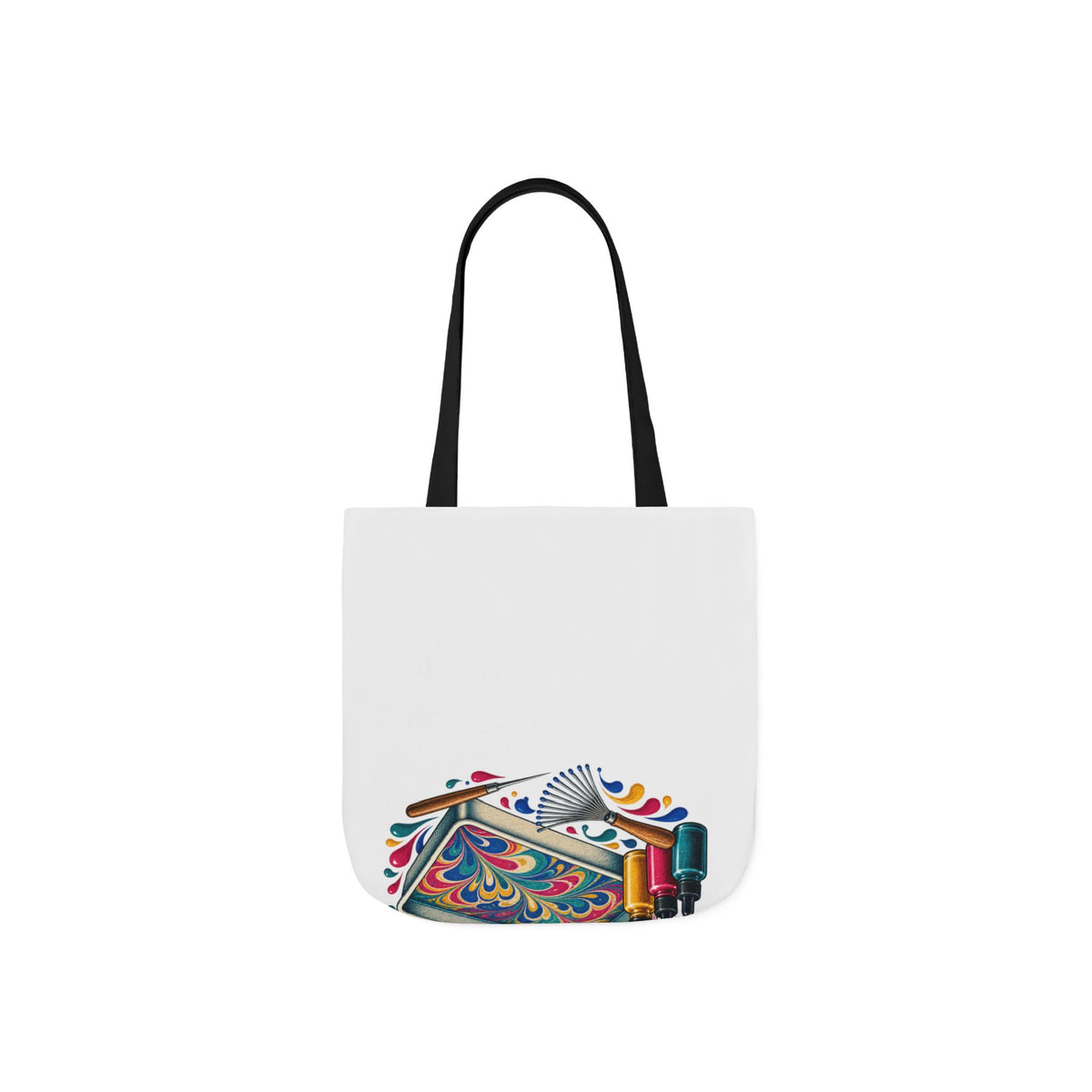 Colorful Paper Marbling Workshop Tote Bag