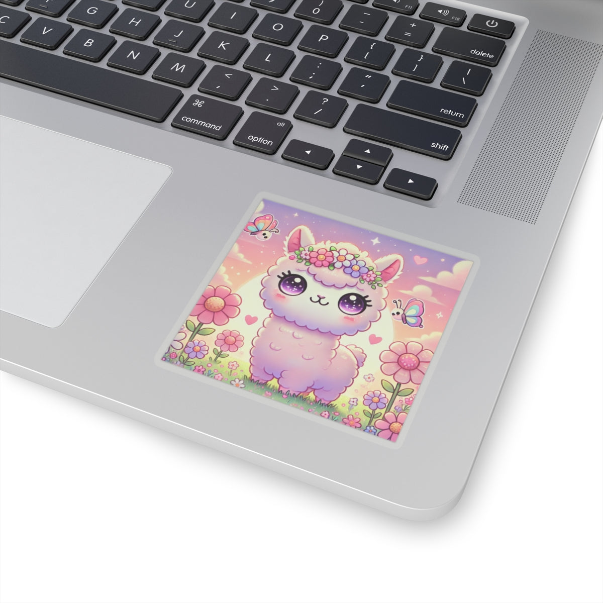 Pastel Floral Alpaca Garden Kawaii Sticker
