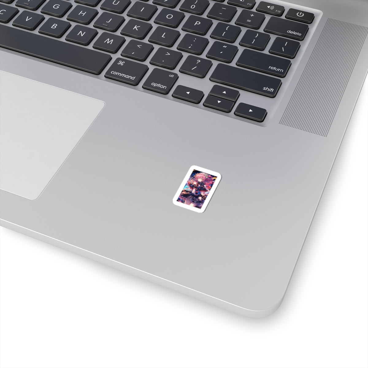 Pink Haired Fantasy Heroine Anime Portrait Sticker