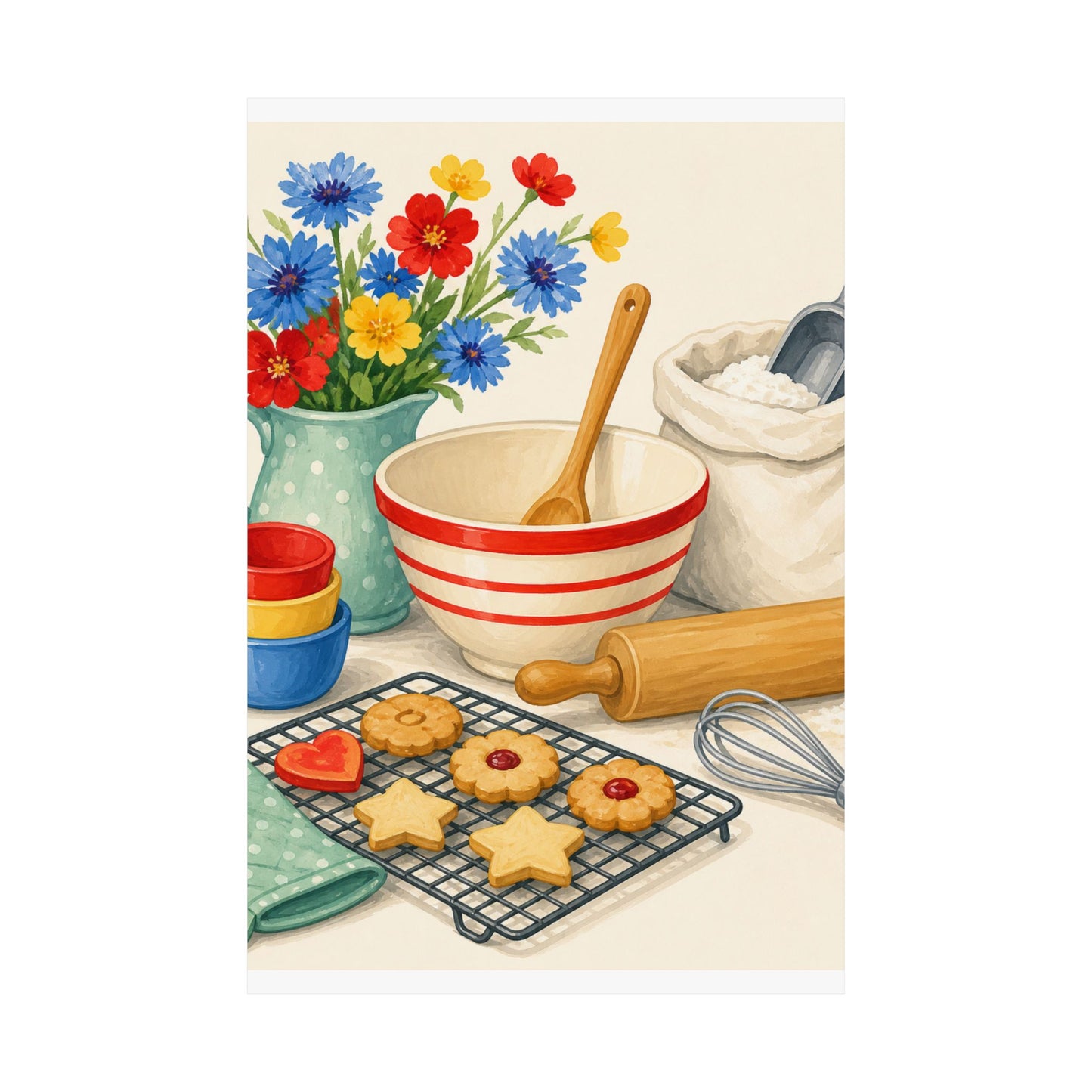 Cheerful Home Baking Hobby Poster