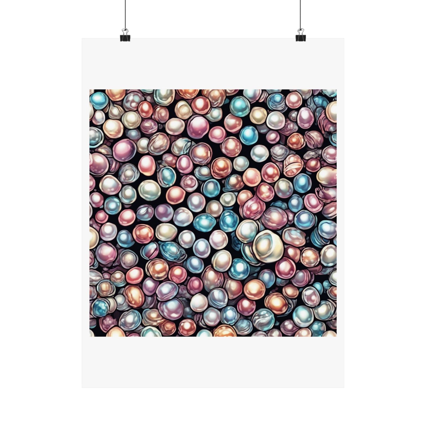 Pearl Bubble Pattern Abstract Gift Art Poster