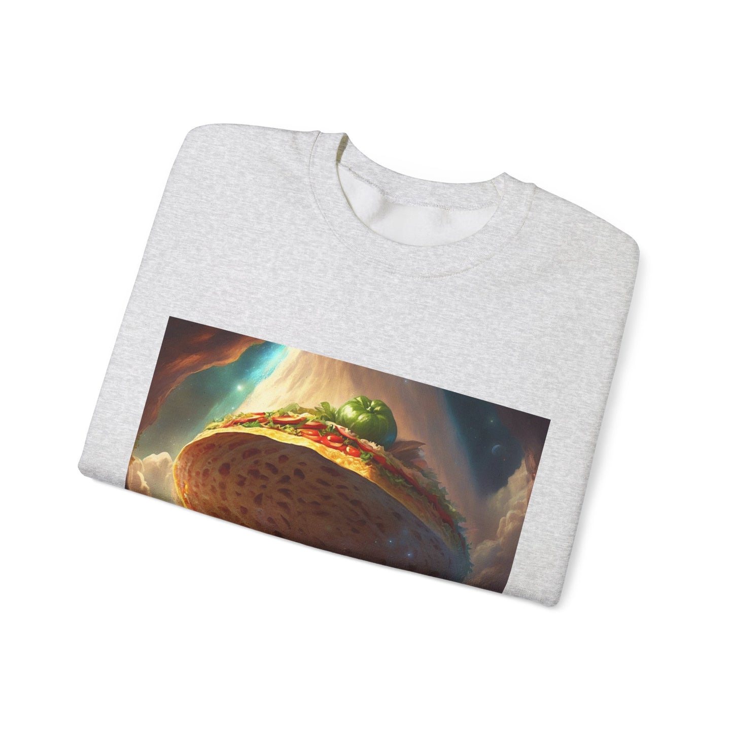 Cosmic Taco UFO Surreal Food Fantasy Art Sweatshirt