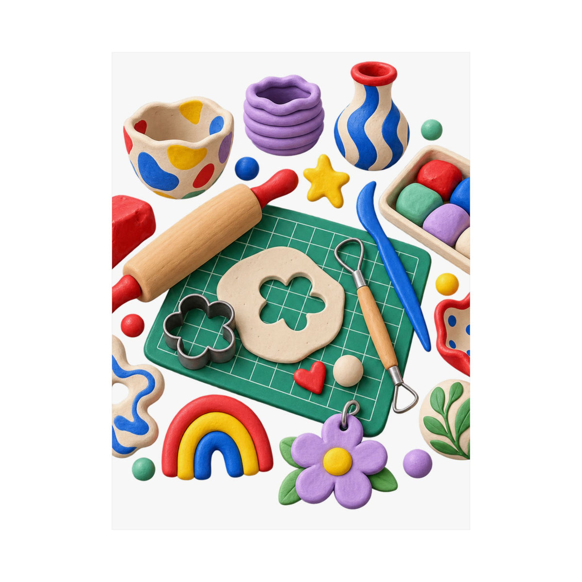 Miniature Clay Sculpting Workshop Poster