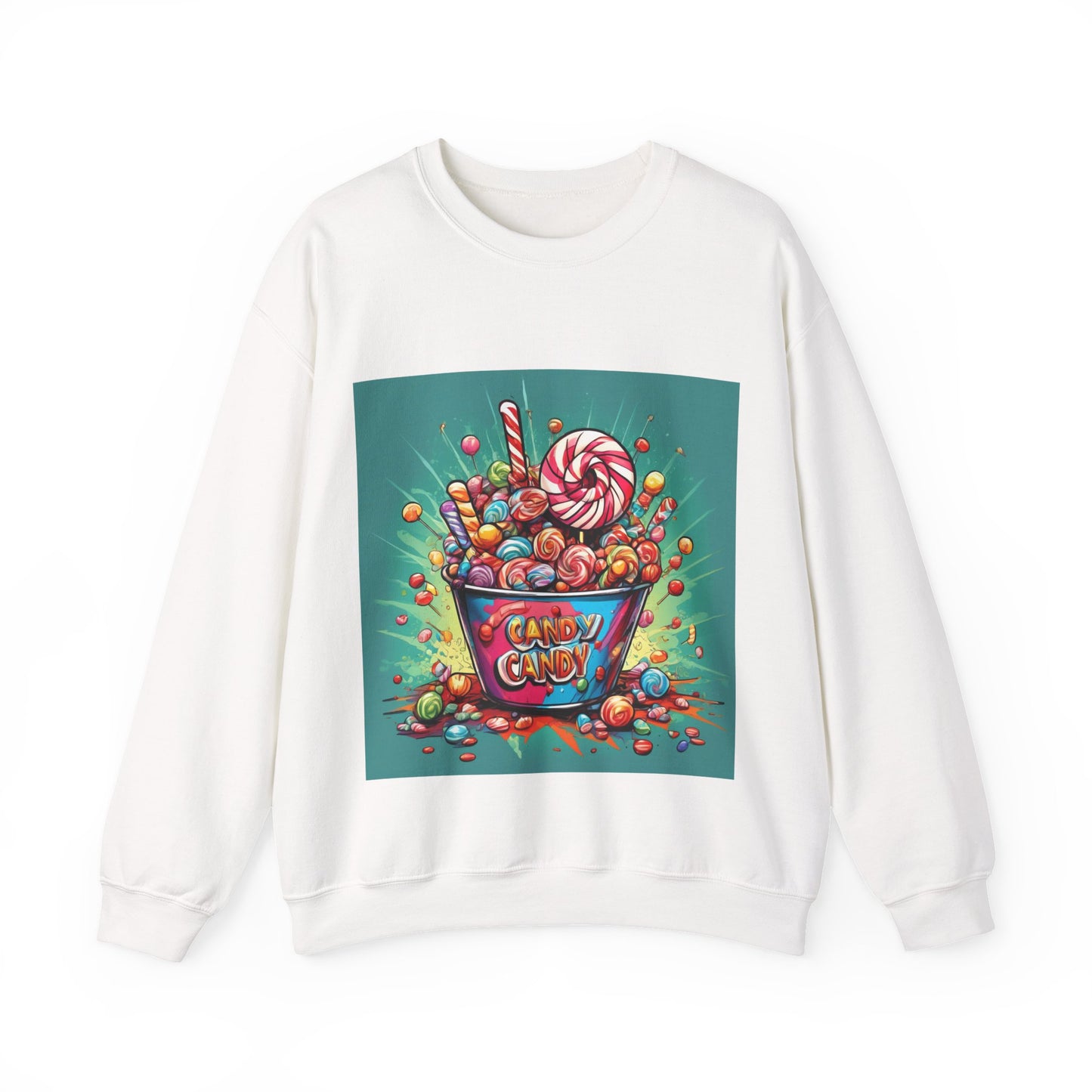 Holiday Candy Bucket Sweets Gift Art Sweatshirt