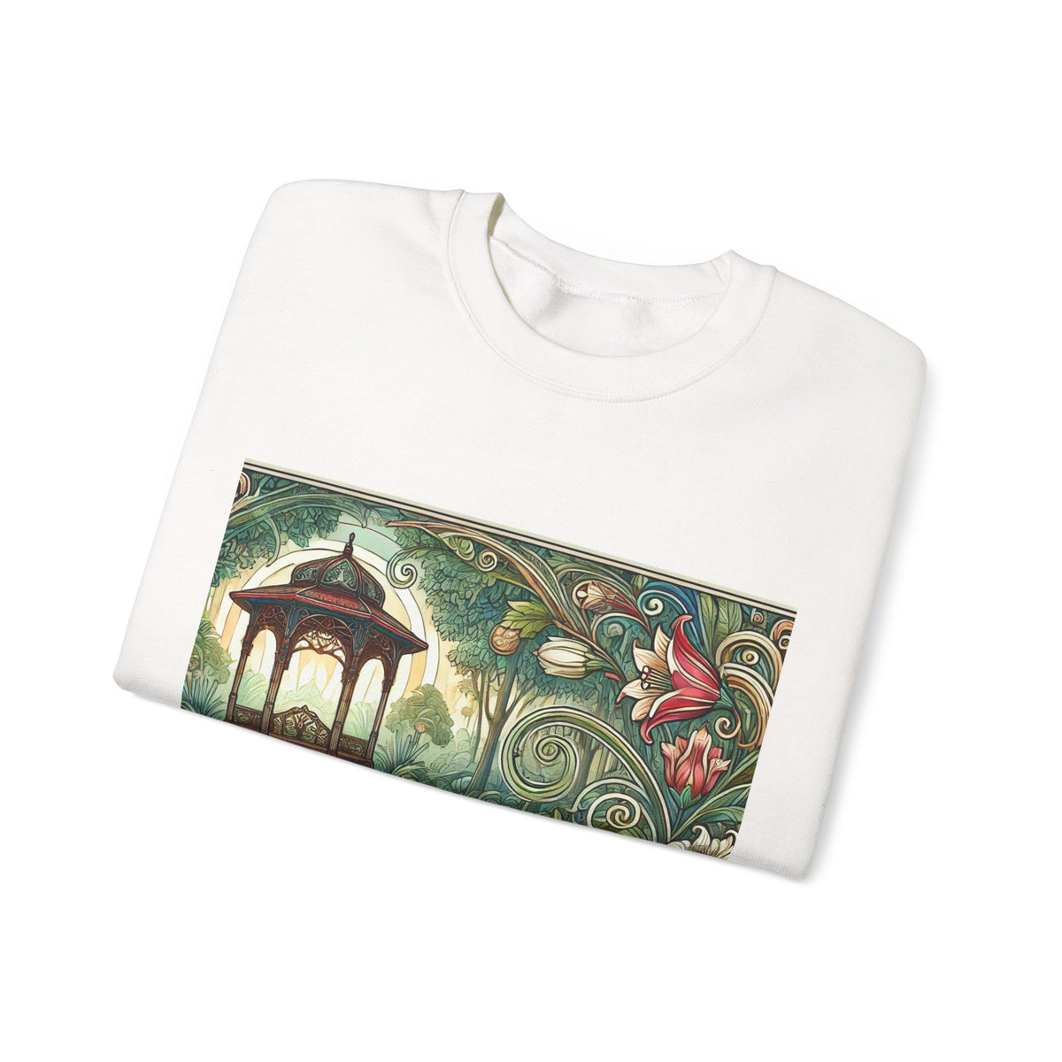 Botanical Gazebo Garden Art Nouveau Sweatshirt