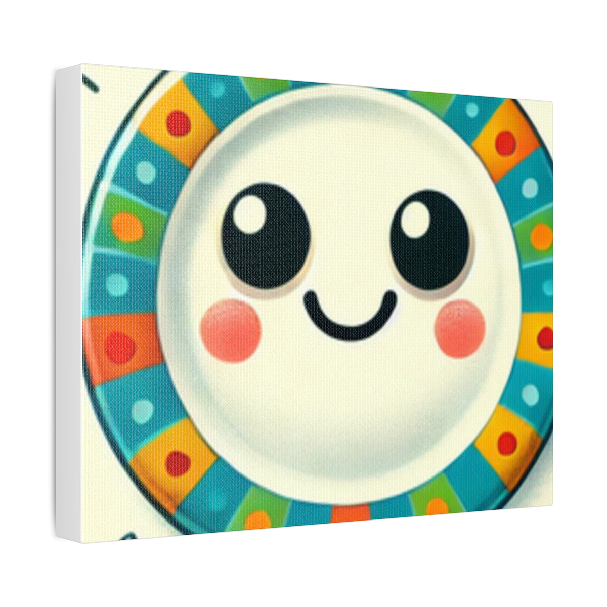 Happy Little Kitchen Club Kawaii Food Canvas Kitchen Wall Art Decor Gift