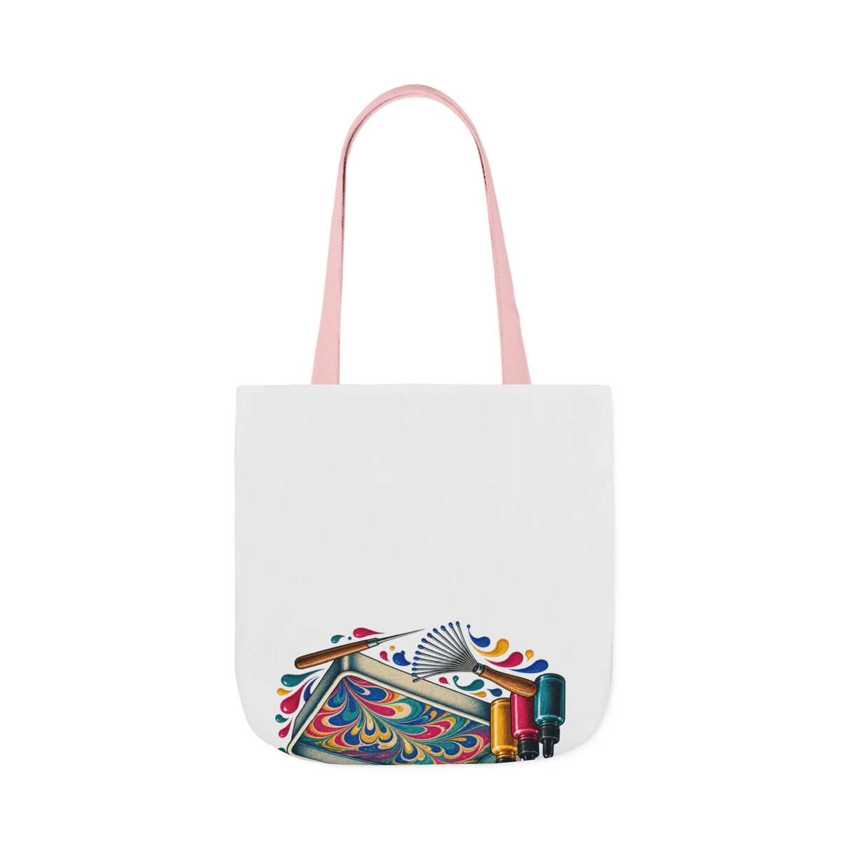 Colorful Paper Marbling Workshop Tote Bag