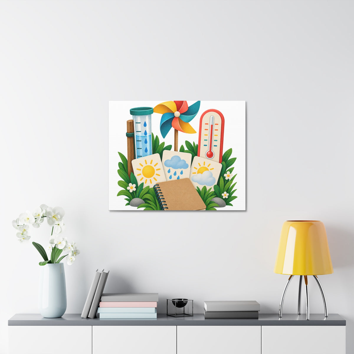 Colorful Backyard Weather Watching Kit Canvas