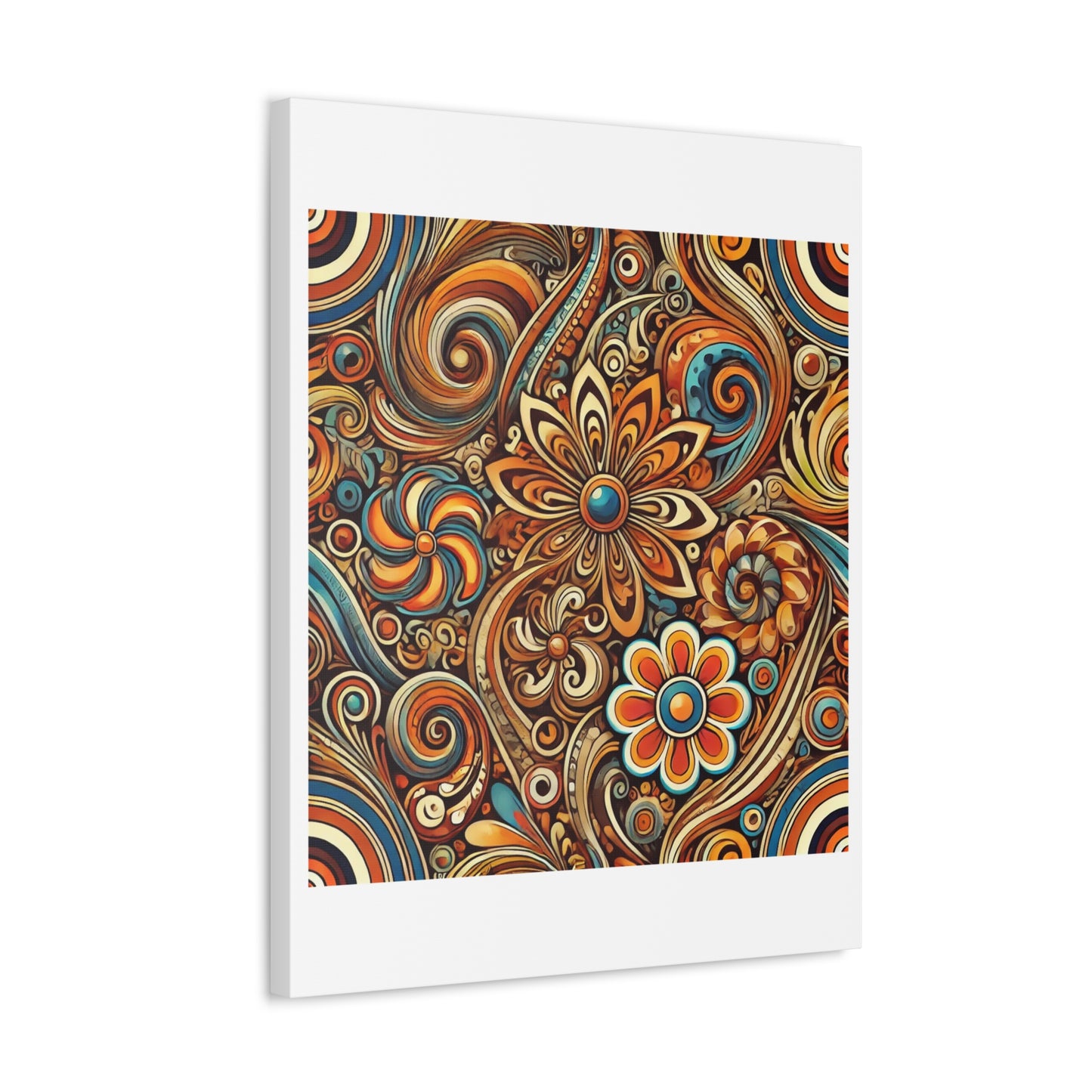 Ornate Abstract Floral Paisley Pattern Canvas