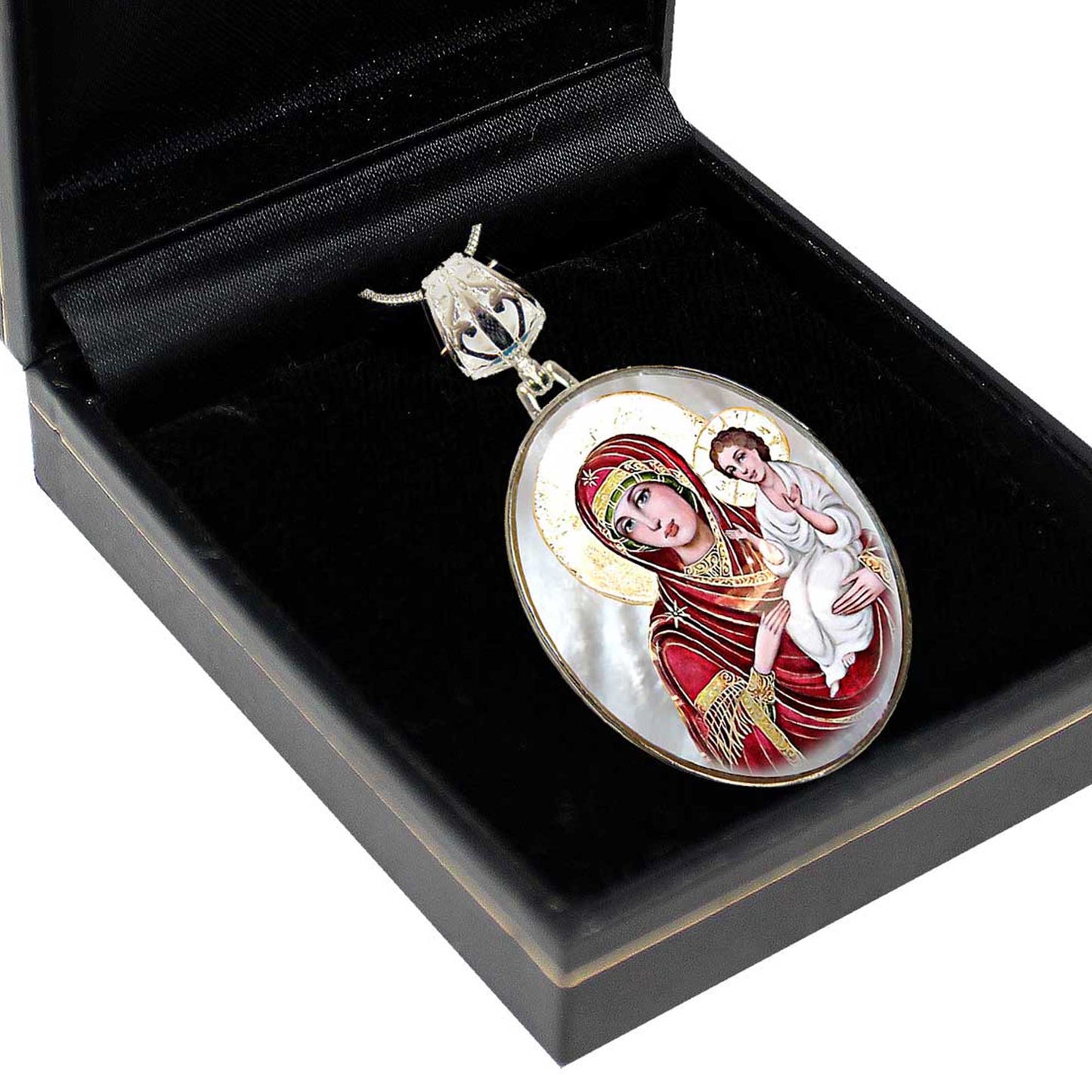 Lady of Light Silver-Plated Mother of Pearl Necklace Jewelry - 43029
