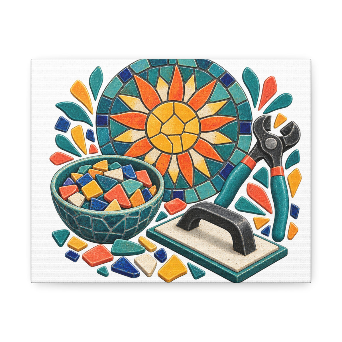 Sunburst Mosaic Making Workshop Canvas