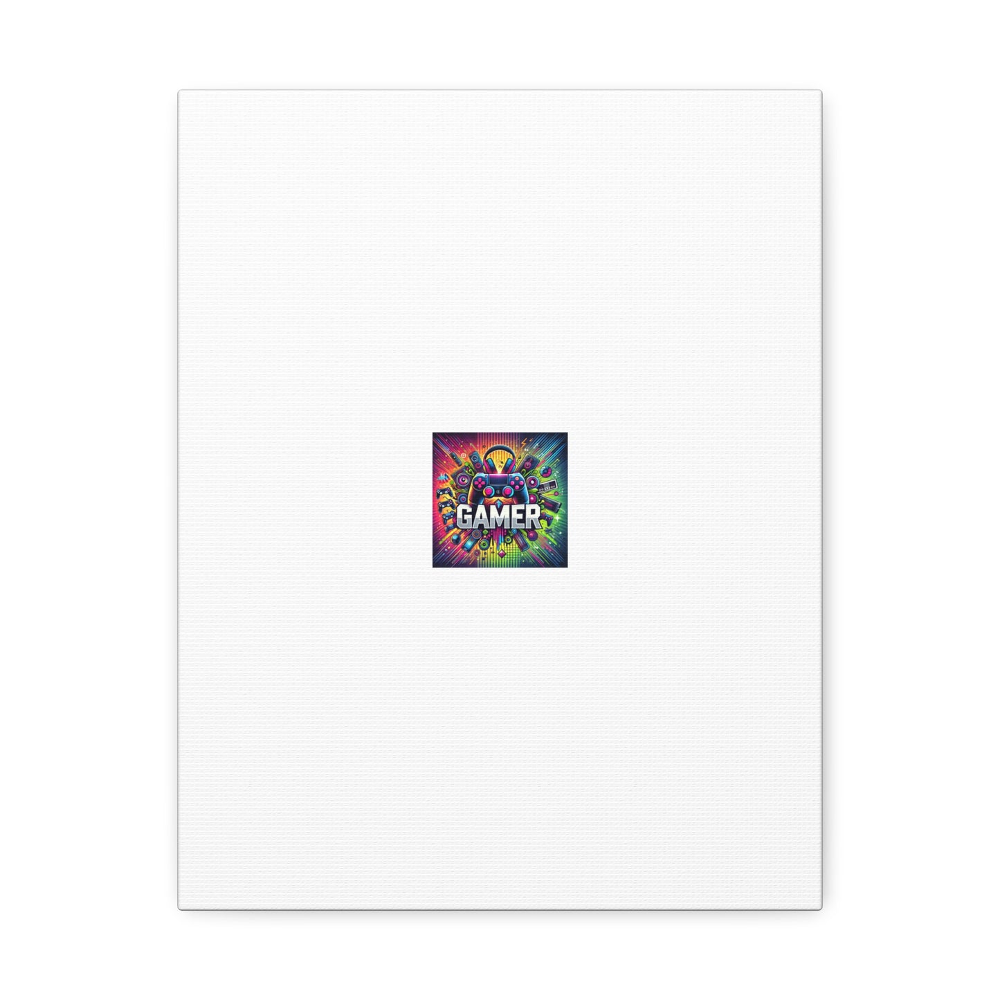Neon Gamer Energy Retro Arcade Gaming Canvas Wall Art