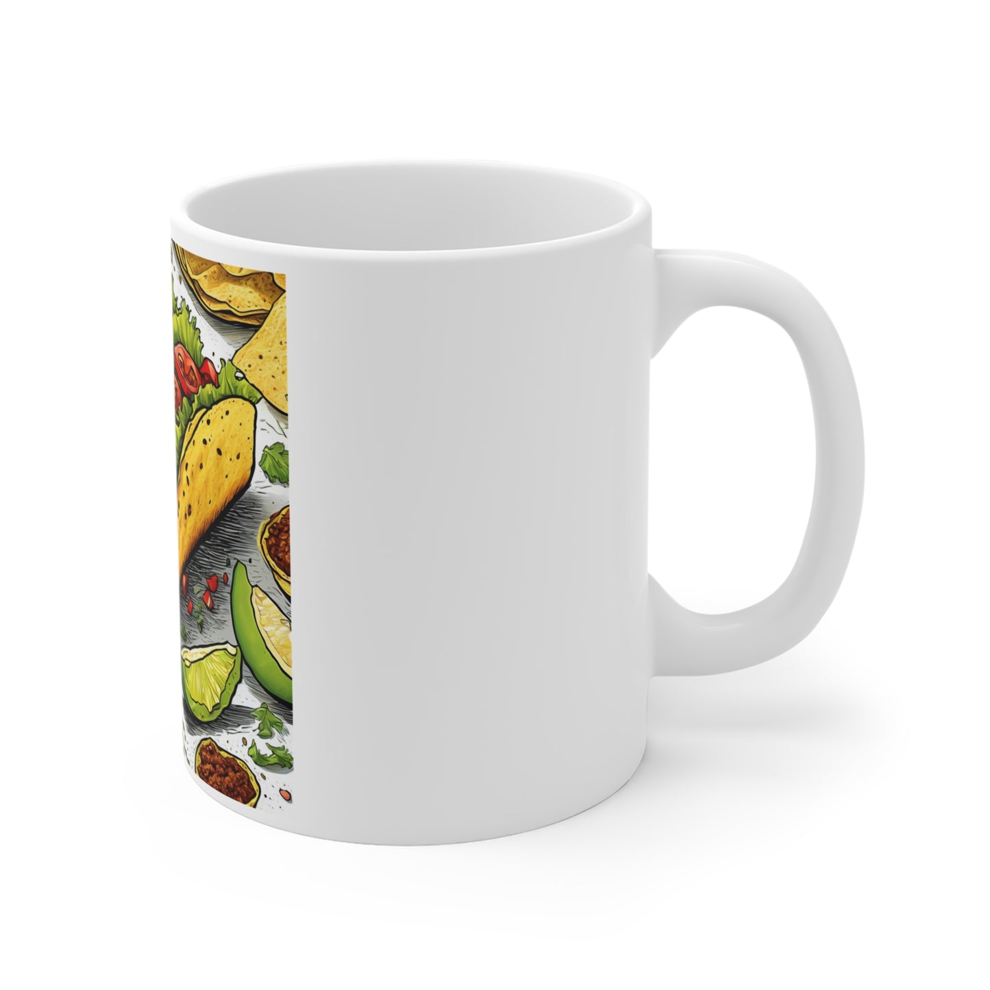 Bold Taco Illustration Foodie Gift Art Coffee Mug