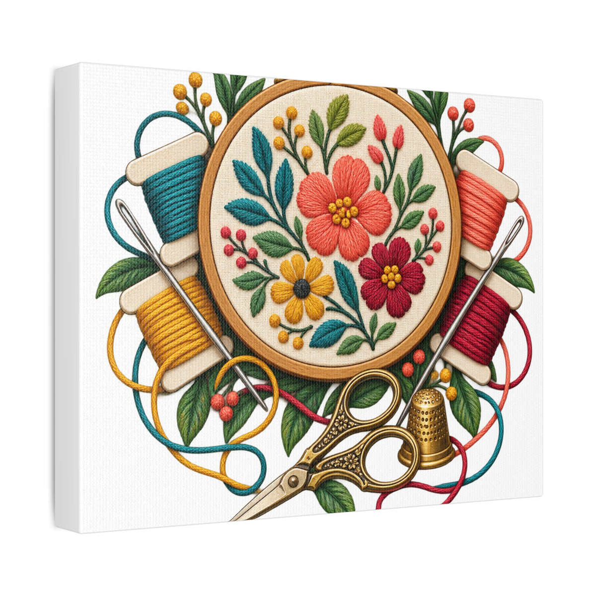 Botanical Embroidery Workshop Canvas